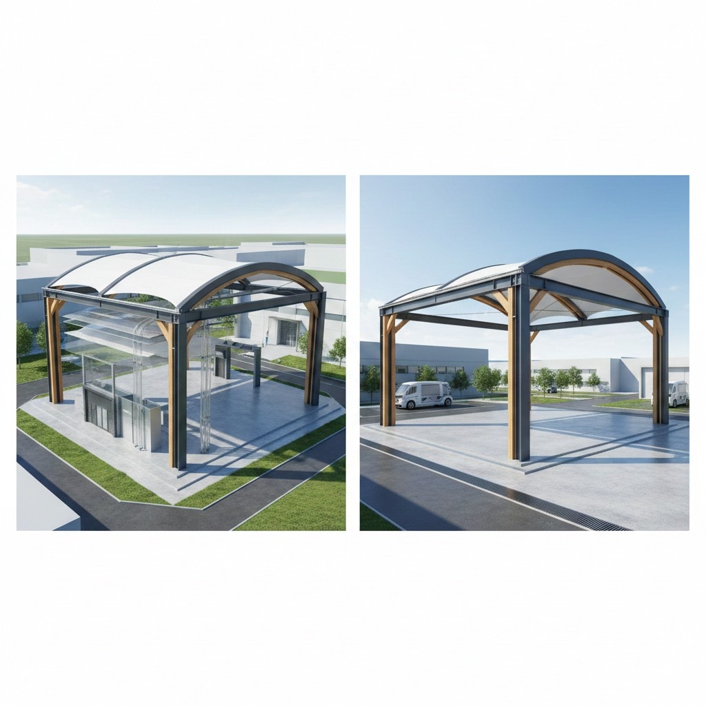 Red industrial building